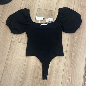 NWT ASTR the Label Black Bodysuit